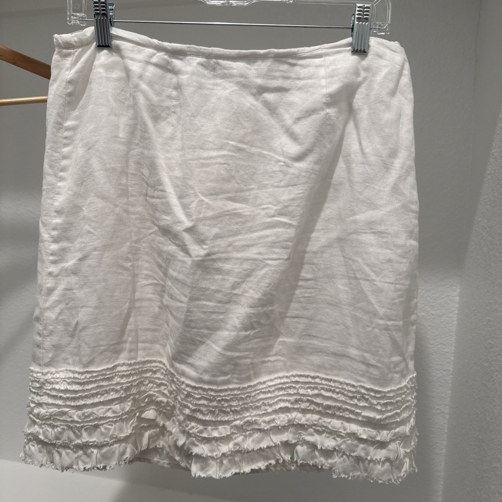 Tommy Bahama Cream Textured A-Line Skirt